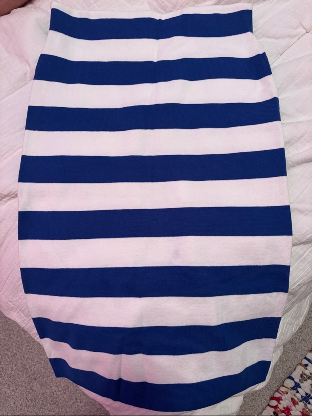 Ralph Lauren Striped Blue and White Pencil Skirt